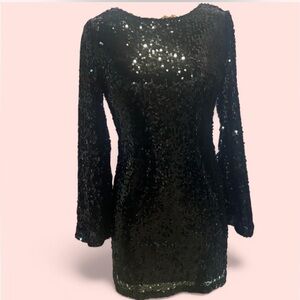 Black Sequin Dress